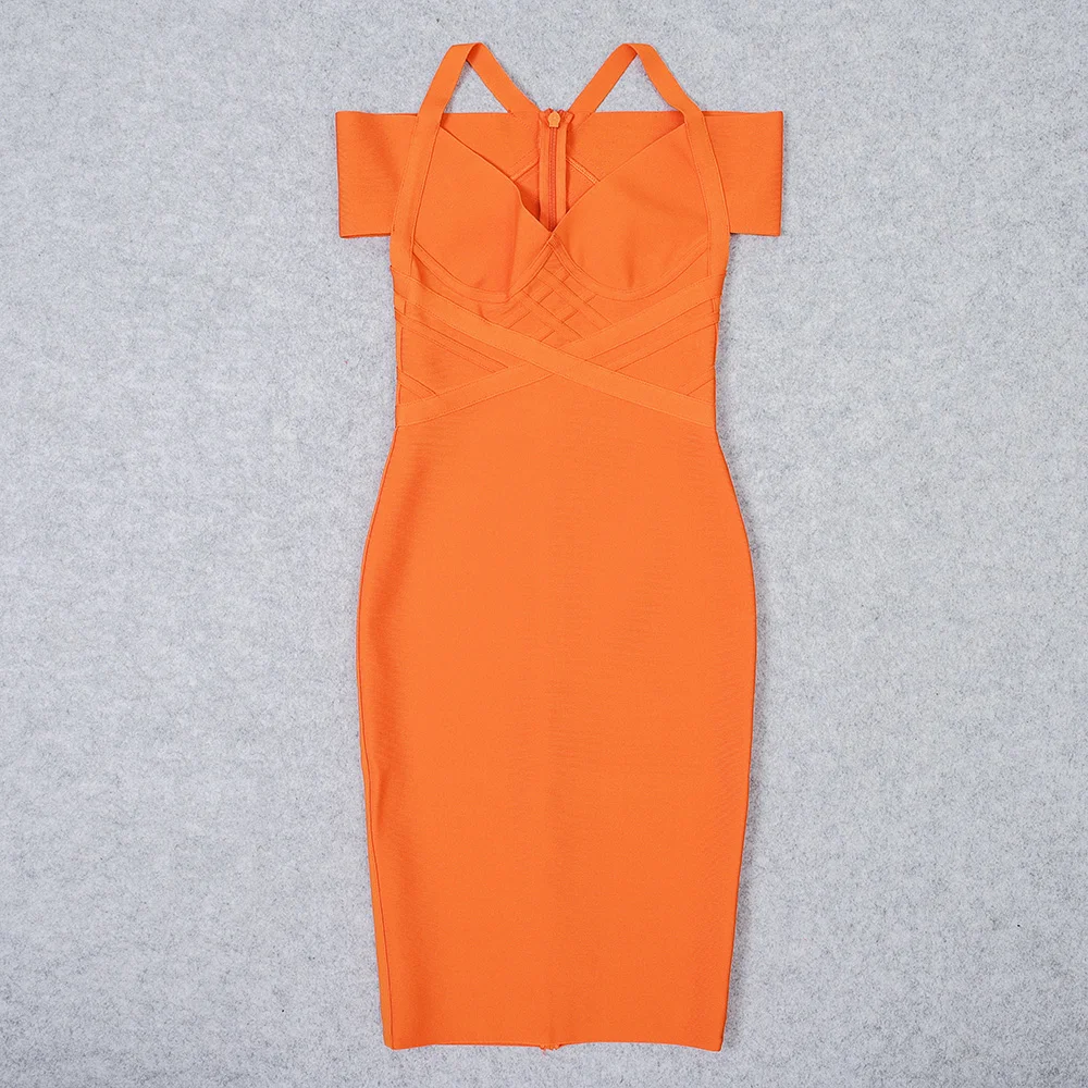 orange cocktail dresses