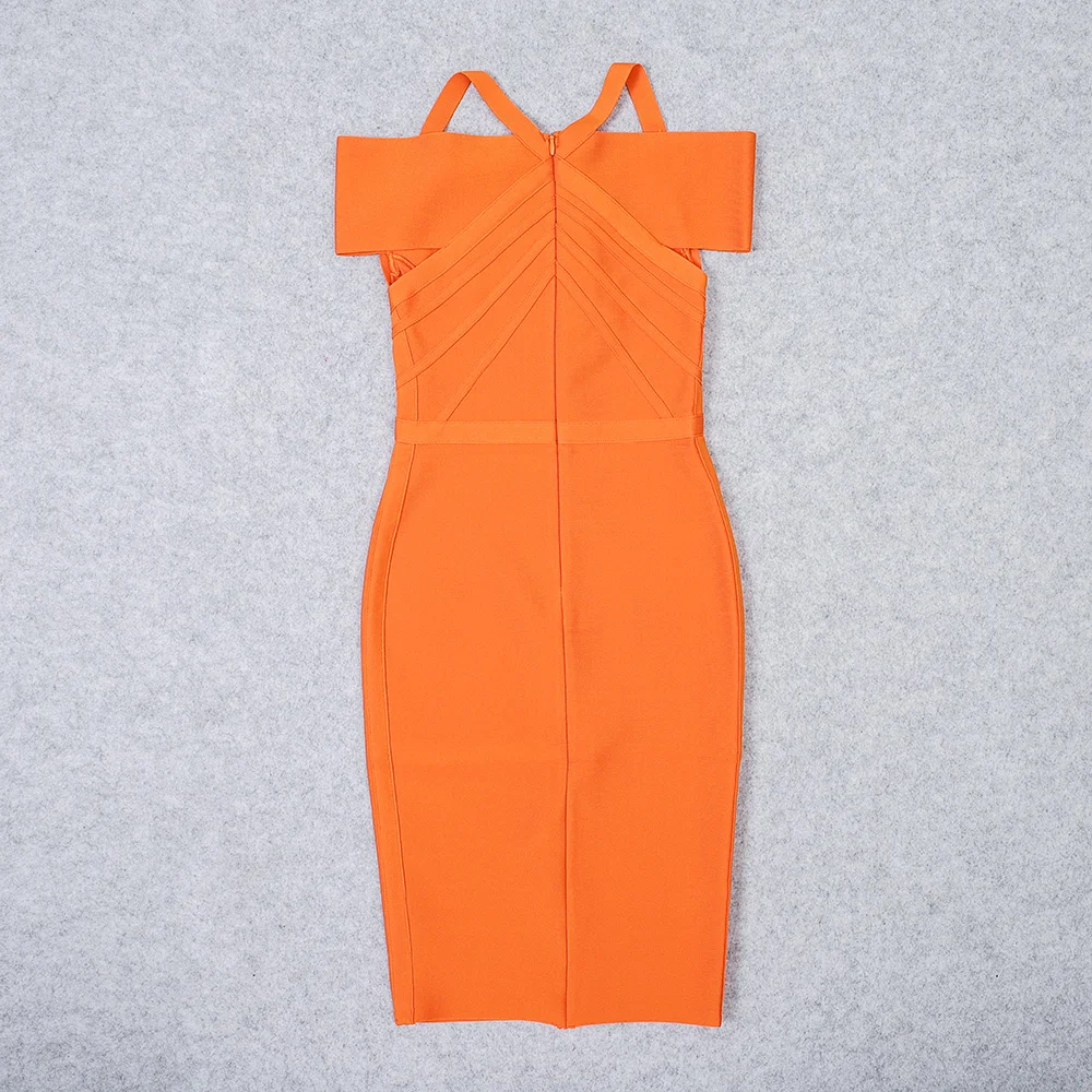 orange cocktail dresses