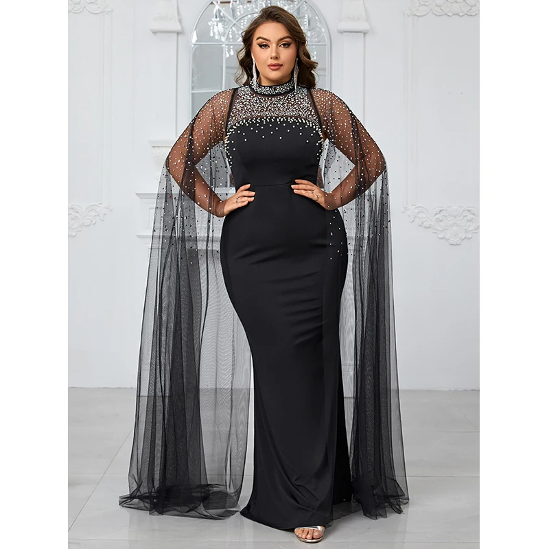 plus size black cocktail dresses