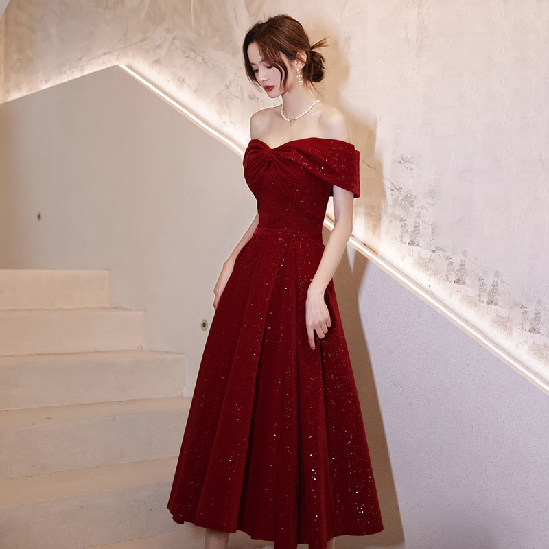 red long prom dress