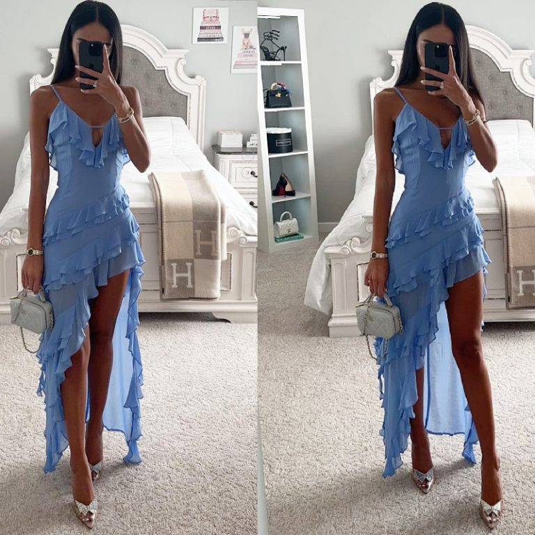 sky blue dress