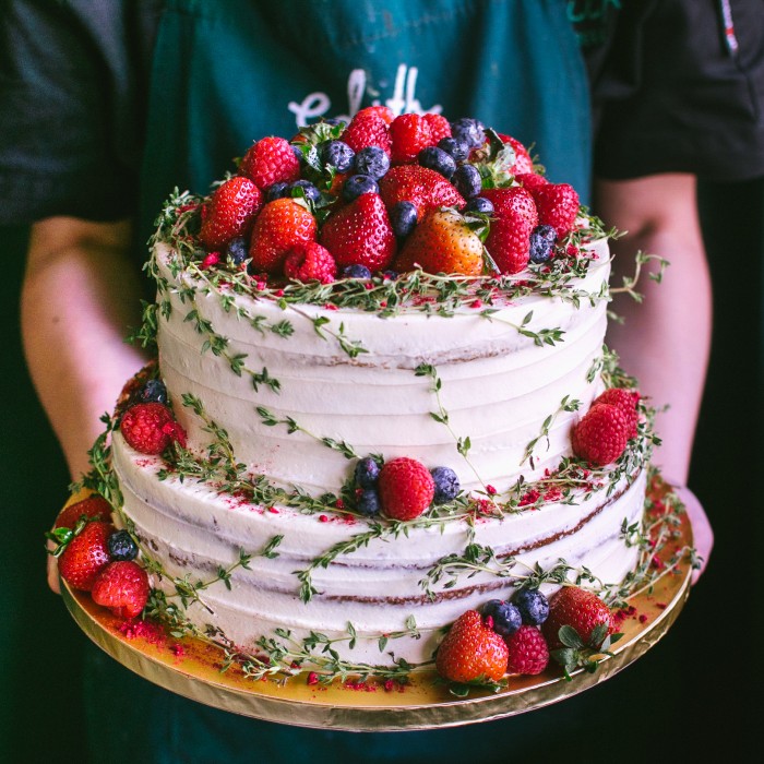 two tier wedding cake