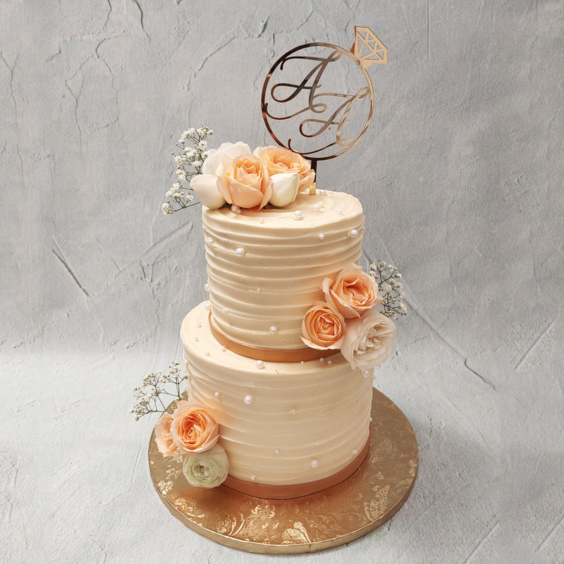 two tier wedding cake